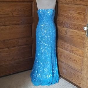 Tiffany Designs beaded sequin gown